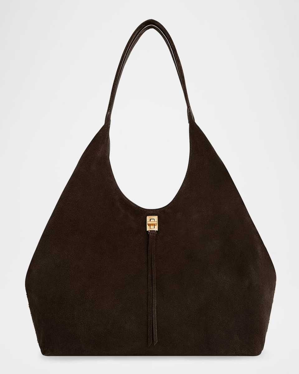 Darren Signature Suede Shoulder Bag